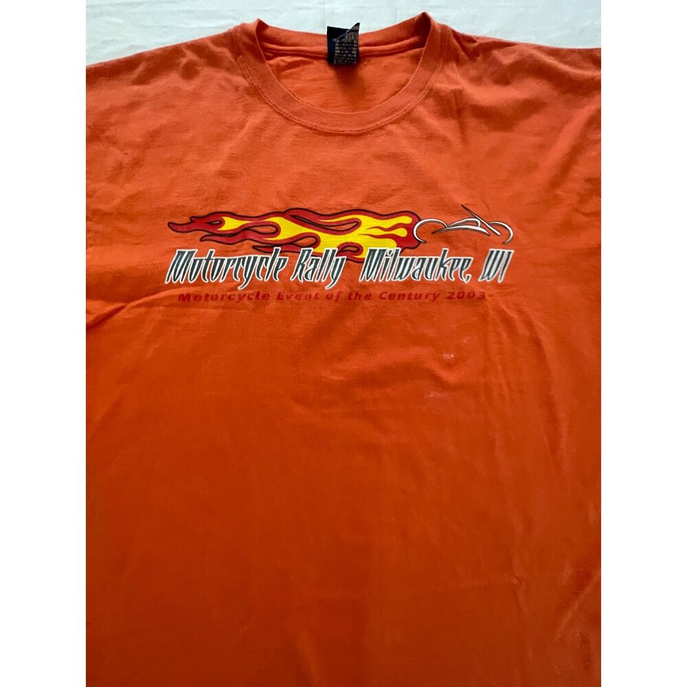 Milwaukee Motorcycle Rally T Shirt Mens 2XL Choice Apparel Tag 2003 Vintage Y2K